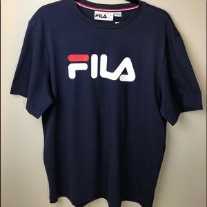 Fila Men's Navy Logo T-Shirt - NWT